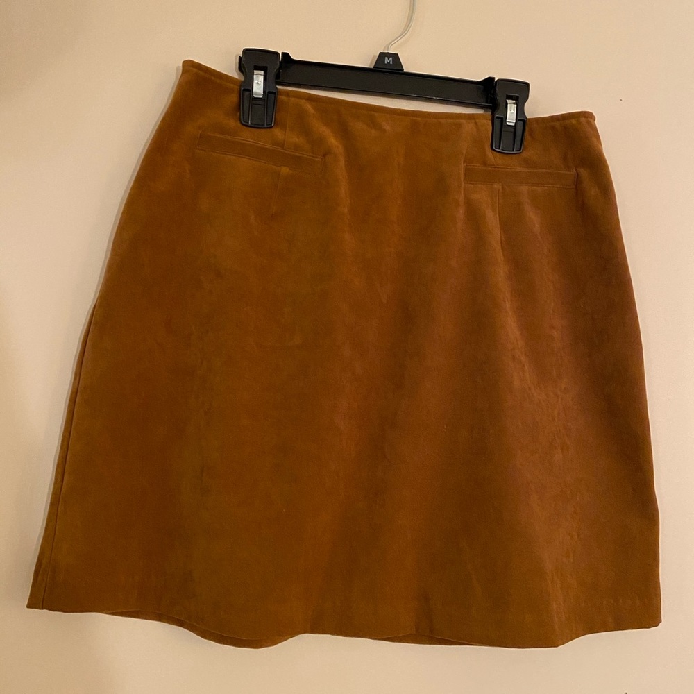 Suede tan skirt